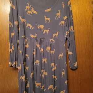 Boden Oh Deer Jersey Dress 8L
